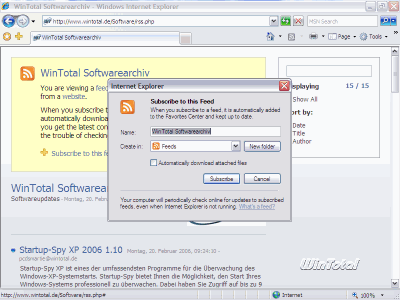 IE7 RSS Feeds