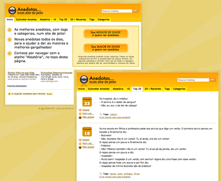 Anedotas… num site de jeito