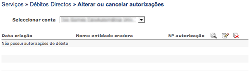 Não tem autorizações activas