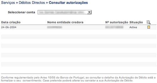 Consultar débitos directos