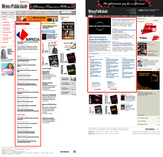 Meios e Publicidade - antes e depois