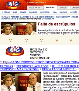 SIC - falta de acessibilidade nas páginas