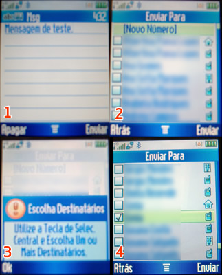 Enviar SMS no Motorola V360