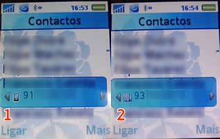 Seleccionar Contacto para Chamada no Sony Ericsson K610i