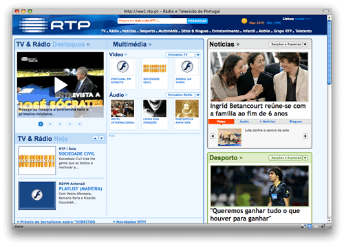 rtp_home RTP Página Inicial