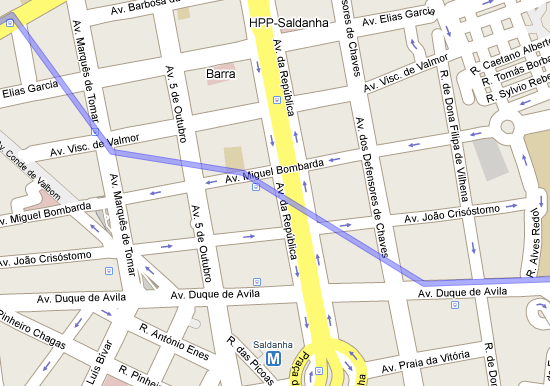 Direcções do Google Maps Direcções do Google Maps